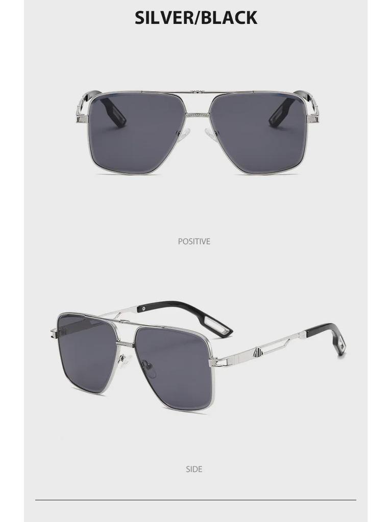 2273 Retro UV400 Double Beam Aviator Sunglasses - European & American Sports Style