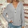 Women's Hoodies Long Sleeve Casual Sweatshirts Pullover Button Tops