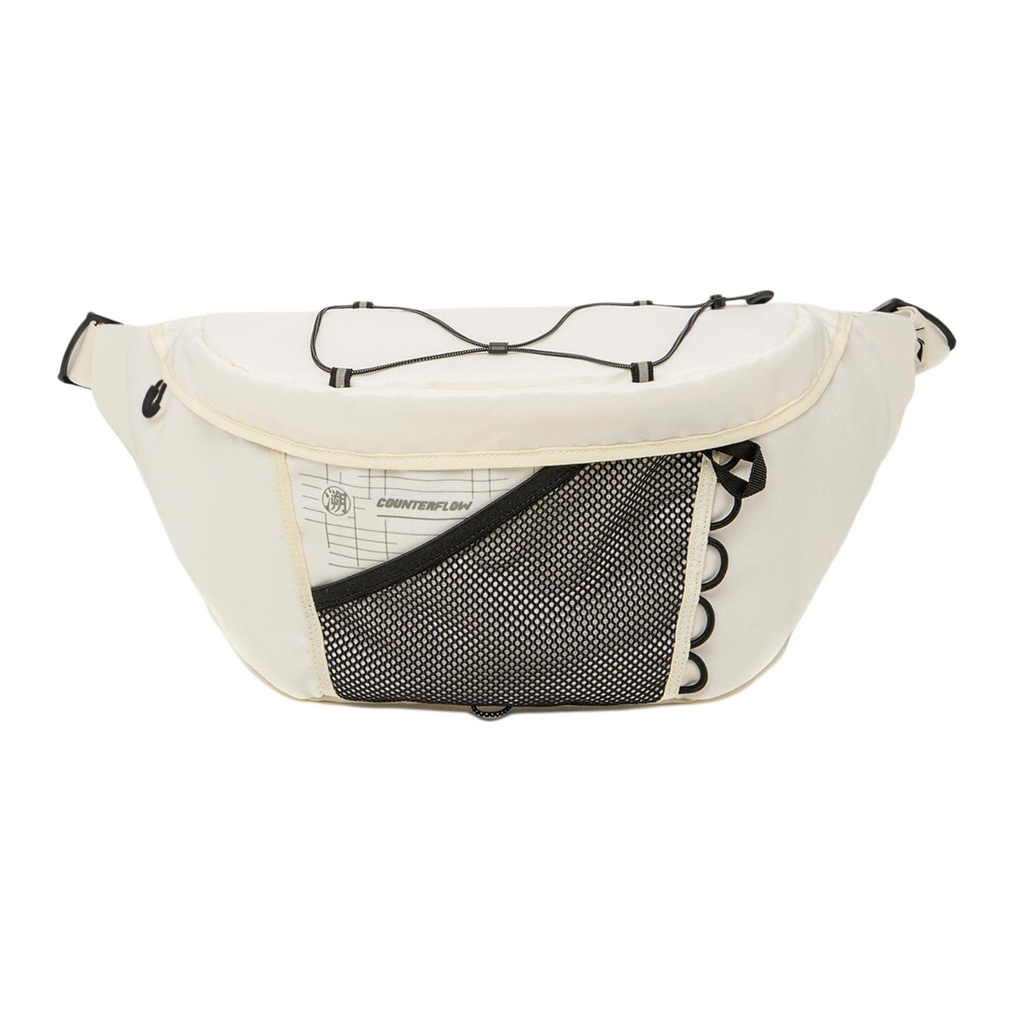 Li Ning CF Polyamide One Shoulder Crossbody Fanny Pack Regular Unisex Ivory ABDU173-4