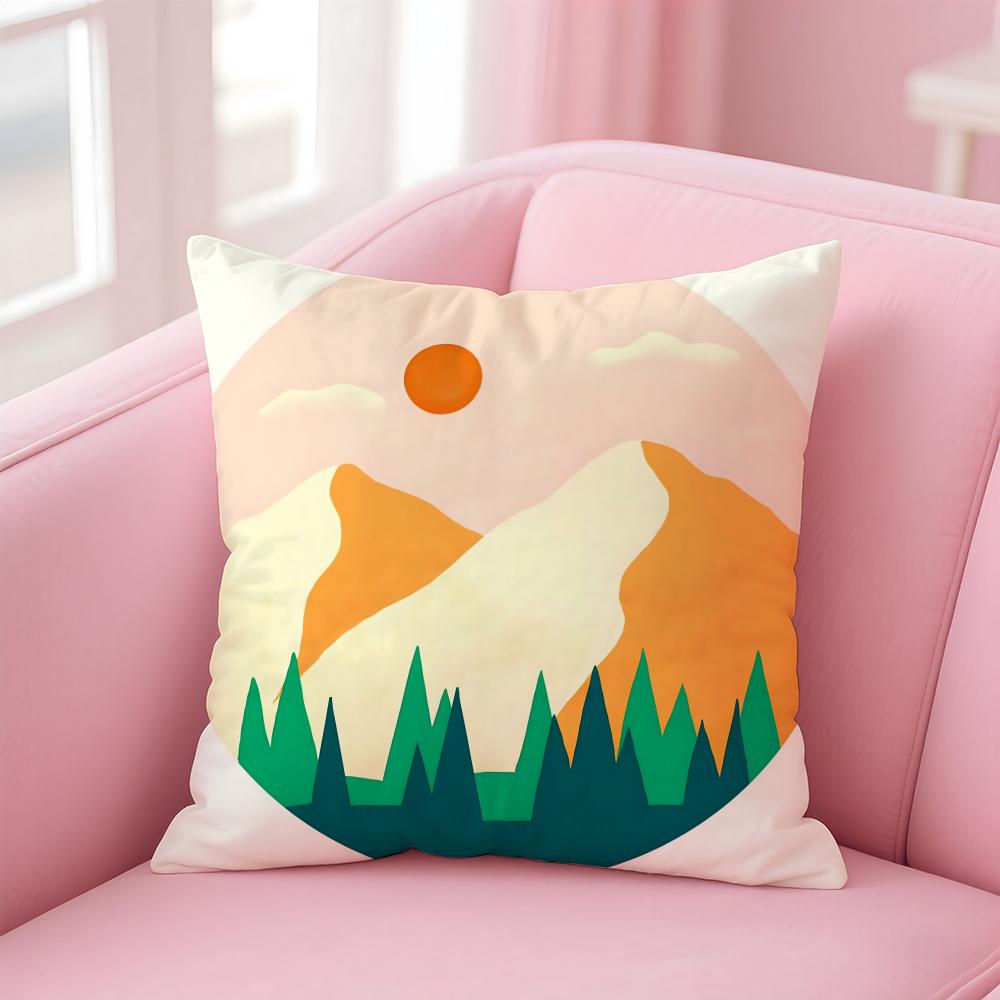 C-Classic S-Sunrise C-CartoonS Cushion Cover Comfortable Reversible Pillow Cover Ideal for Car Sofa Bedroom & Beyond