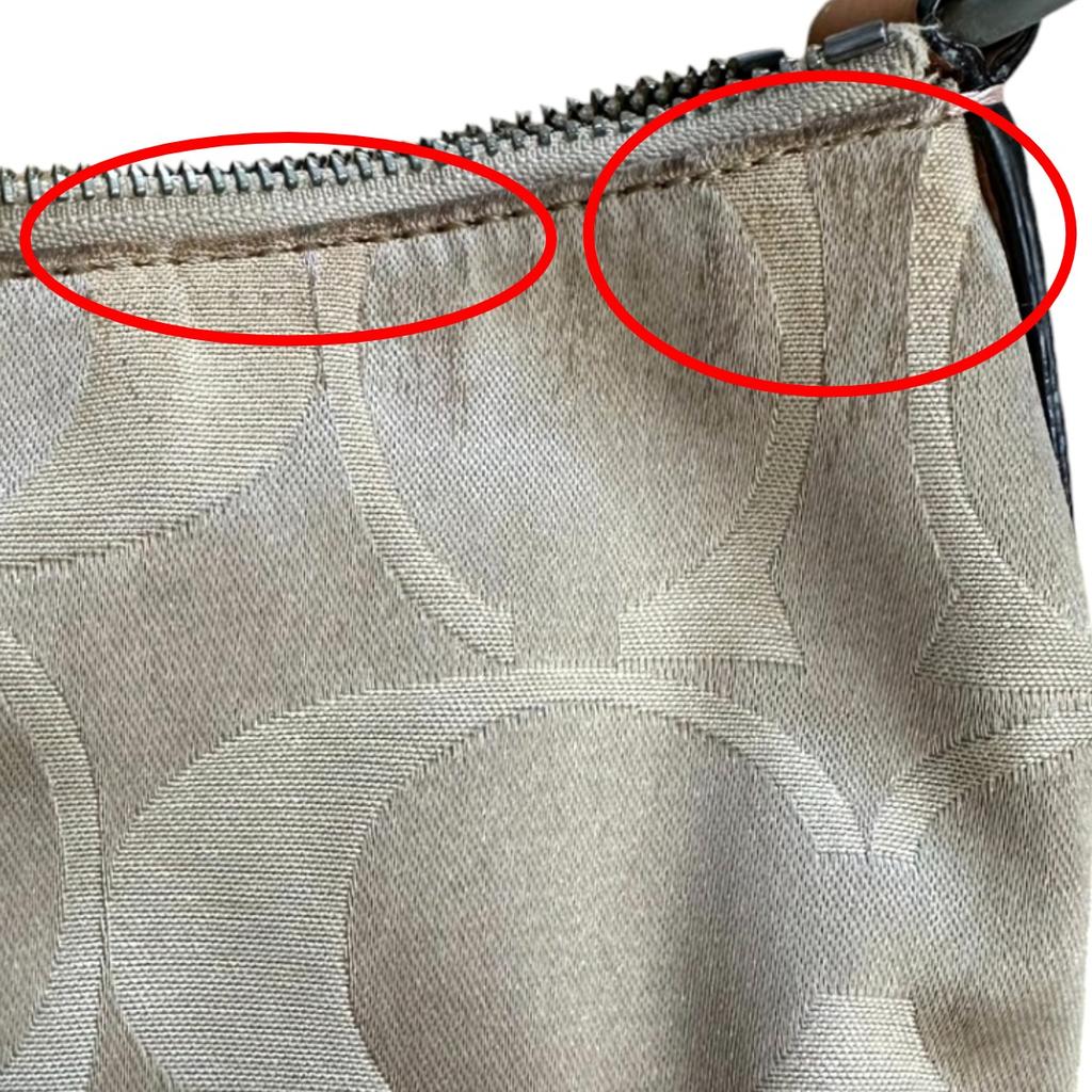 COACH Signature 2WAY Shoulder Bag leather beige Women F14562 Used