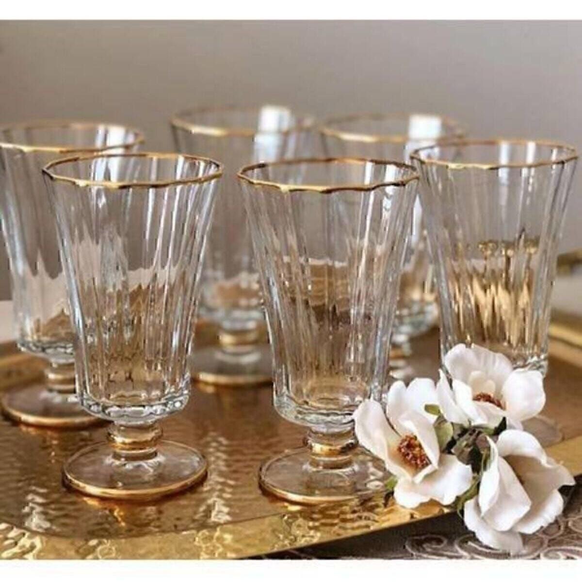 

Gilded Coffee Side Water Glass Glass Home Kitchen Turkish Coffee Standart білий