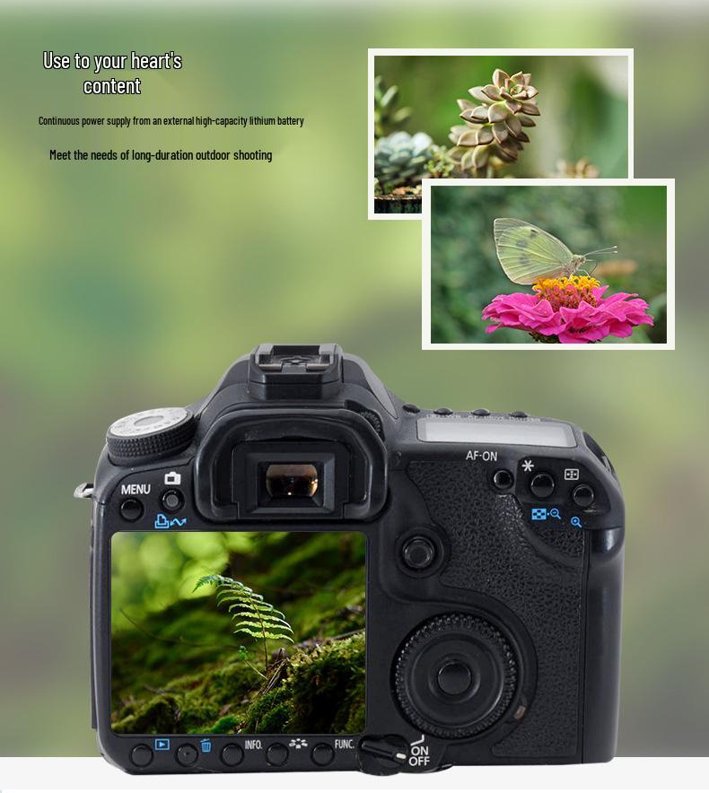 D-TAP E6 Adapter for Canon EOS R/R5/R6/90D/80D/6D2/5D3 LP-E6 Battery