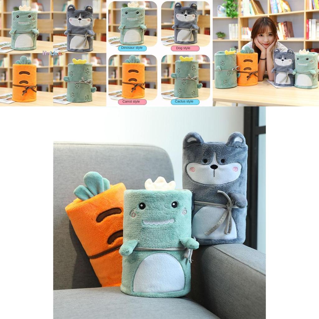 Gemütliche Cartoon-Tier-Klimadecke für Kinder mit entzückenden Dinosauriern