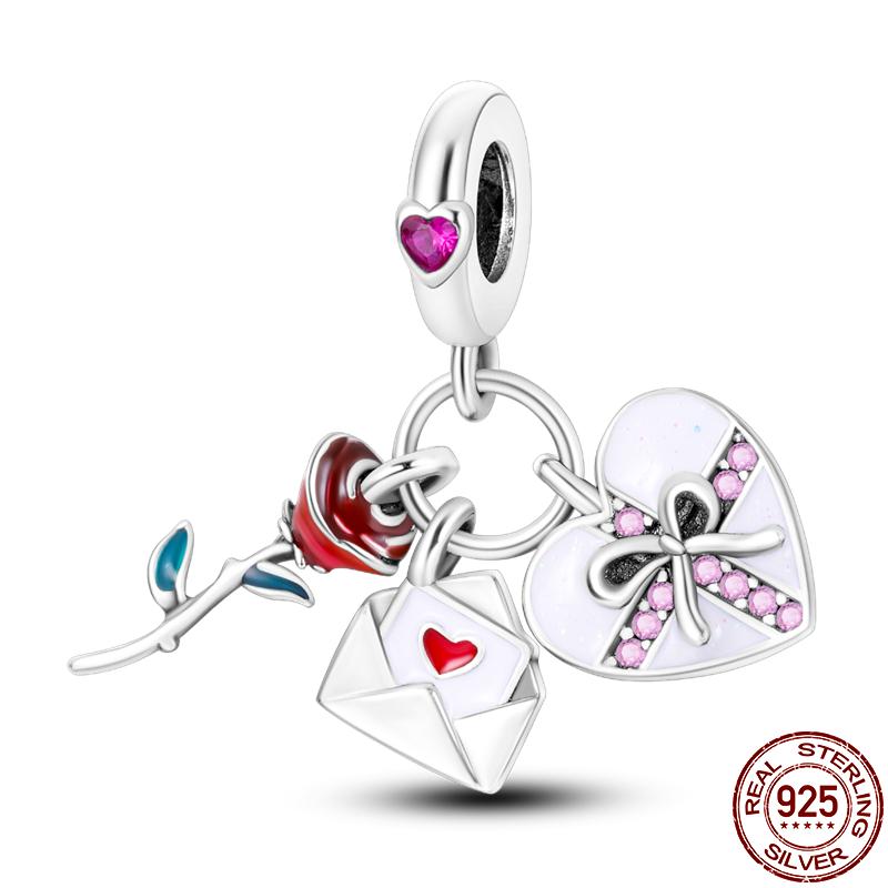 S925 Sterling Silver Luminous Colorful Fireflies Charms Fit  Bracelet Bead DIY Jewelry For Women Gift Hot Sale