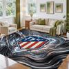 Atletico Madrid Design Crystal Velvet Rug Soft Decorative Mat for Bedroom Entrance