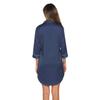 Women's Sleep Shirt Silk Imitation Long Sleeves Thin Night Shirt Ladies Pajamas Nightwear Sexy Sleepwear In Black Navy Green