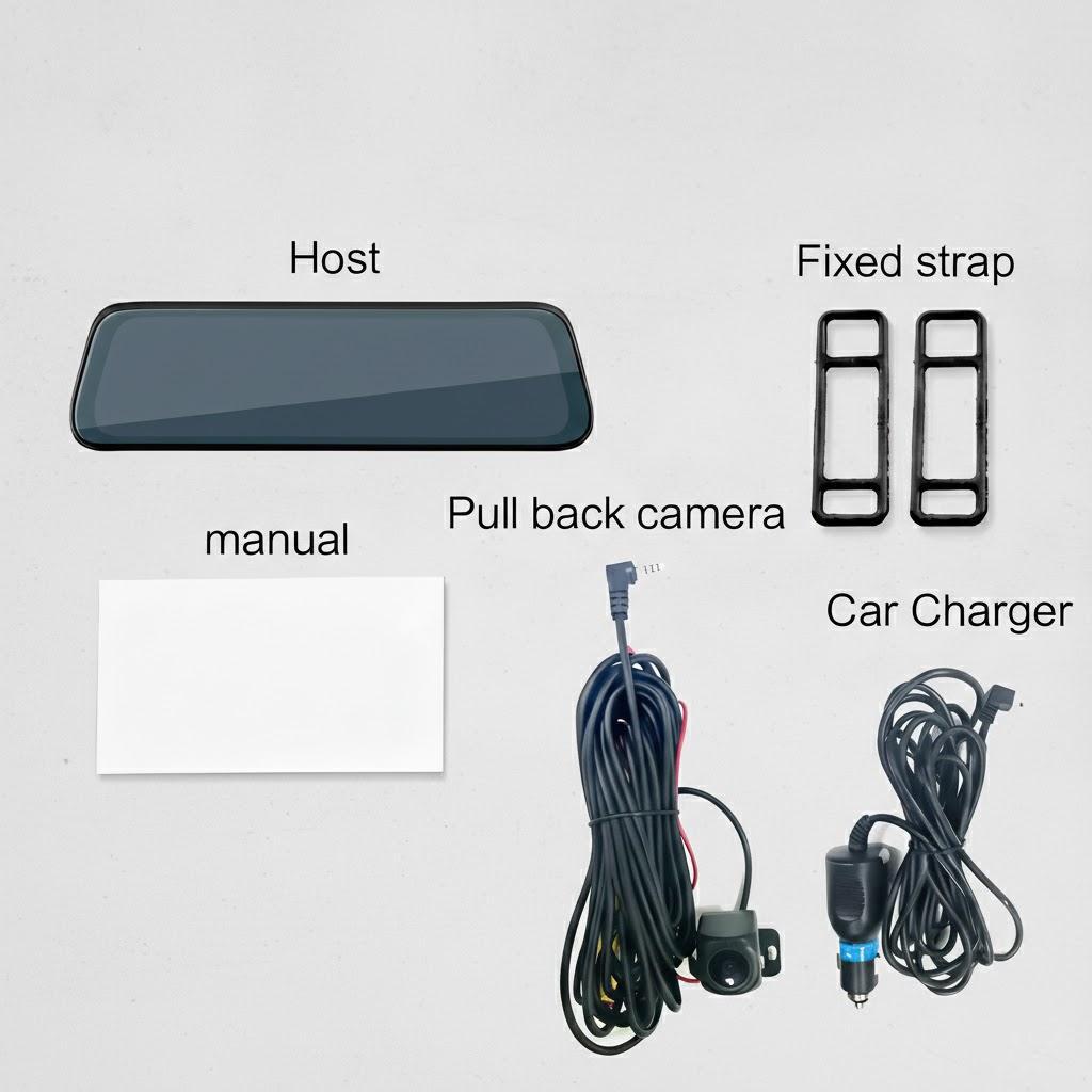

4K Dual Dash Cam Front Rear Touch Screen WiFi Streaming 24H Parking Monitor Auto DVR Recorder чорний