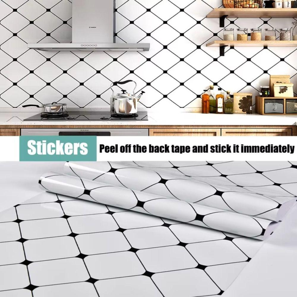 30*60cm Wall Wallpaper Waterproof and Oil Resistant Adhesive Kitchen Resistance Sticker High Temperature Kitchen Wall Stickers