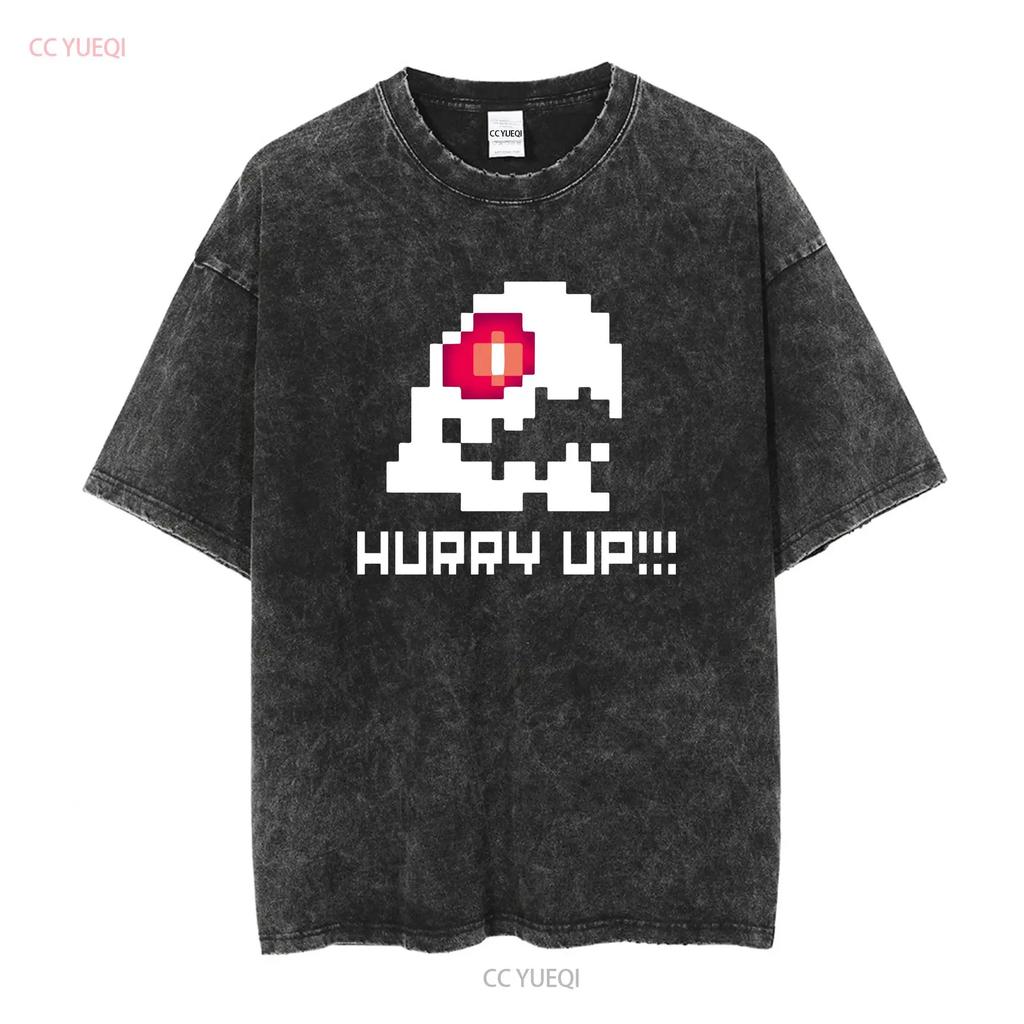 Bubble Bobble Hurry Up Funny Video Game T Shirt vintage Washed Breathable Stylish fashion homme Top For Everyday Wear graphic