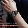 Mens watch analog waterproof leather strap simple popular stylish business classic date day slim easy-to-read dial unisex (Black B)