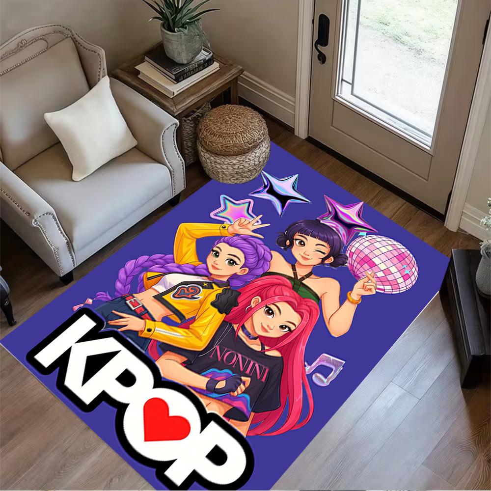 Urban Fashion Trio Floor Mat Suitable for Kitchen Dormitory Outdoor Game Room Antislip Carpet Anime Office Decor Perfect Gift for Friends & Family