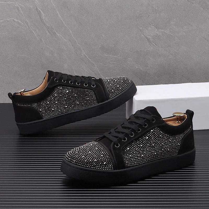 MoteHerresko Lær Mann Herre Herresneakers Pensko for Menn Luksus Designer Loafers Plattform Menn Lær Mann Sko