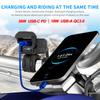 New QC3.0 Motorcycle USB Charger 12V Waterproof PD3.0 Port Socket Handlebar Quick Charger Adapter W/ Voltmeter Moto Accessories