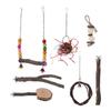 Bird Chewing Swing Toys Set Parrots Standing Perch Toy Set for Bird Cage Accessories7 Pcs