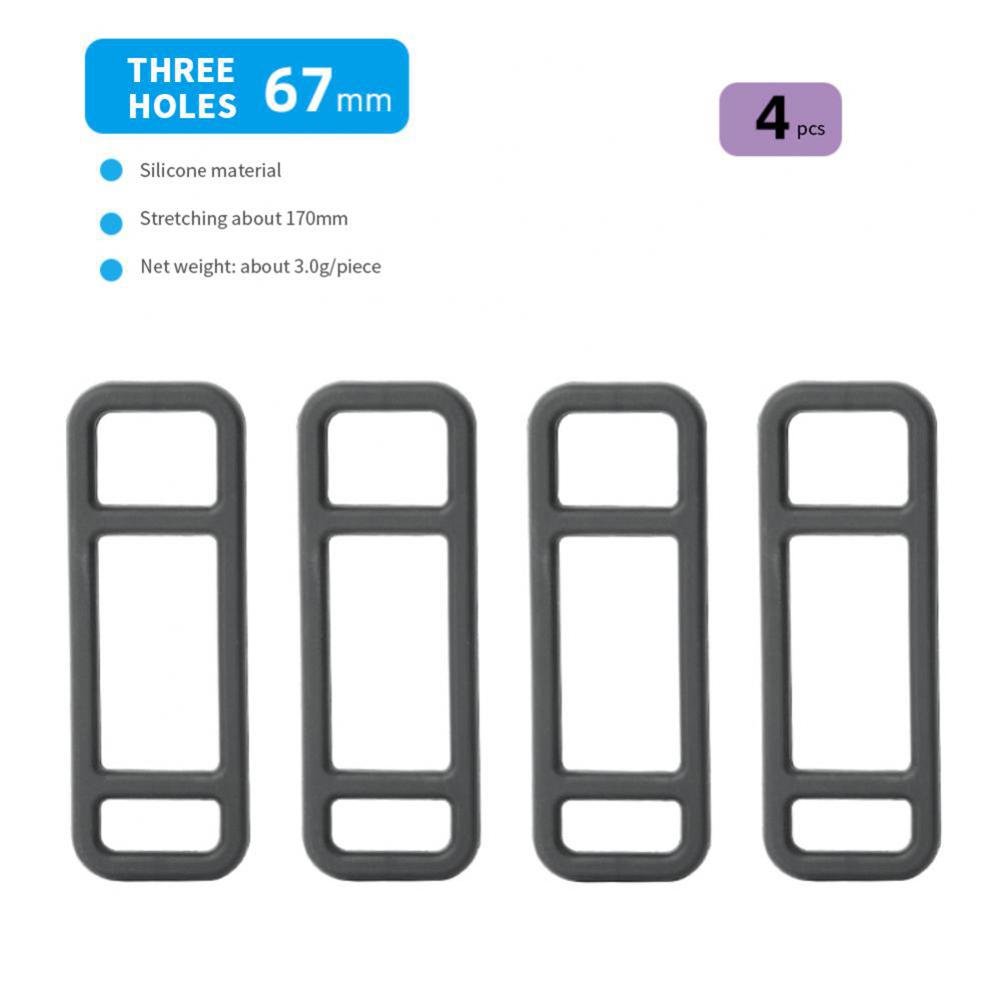 4pcs Silicone Elastic Strap Bandage Various Styles Wear-resistant Bicycle Headlights Taillights Accessories