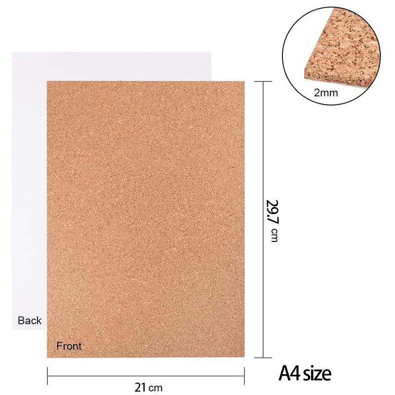 1/3mm Thick Rectangular Natural Cork Sheet Roll | Ideal for Bulletin Boards & Wall Decorations
