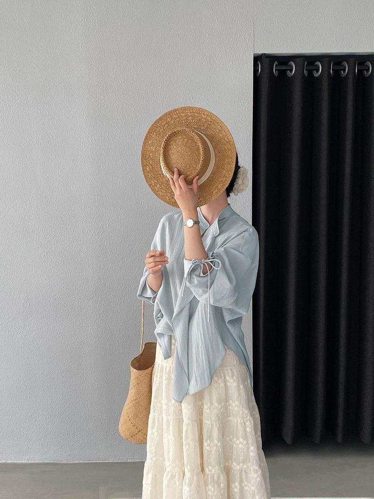 Jiang Zuo French Lace Embroidered Long Skirt - Women's 2026 Spring Large Swing Style