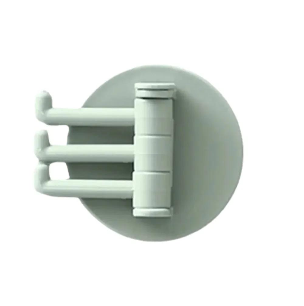 

1/2/3pcs 3 Forked Kitchen Bathroom Rotating Storage Hook Non Drilling Strong Bearing Rod Hook Multi Functional Rotating Hook