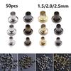 50PCS/Lot Retro Mini Metal Eyelet Buttons Metal Buckle Snap Buttons DIY Doll Belt Buckles Clothes Doll Bags Sewing Accessories