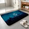 Tomorrowland Floor Mat Machine Washable Soft Flannel Area Rug, Non-Slip Absorbent Floor Mat for Living Room Bedroom Home Decor