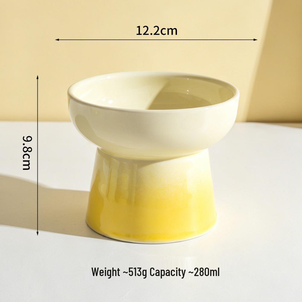 Ceramic Gradient Pet Bowl for Cats and Dogs - Feeder, Food, and Water Bowl
