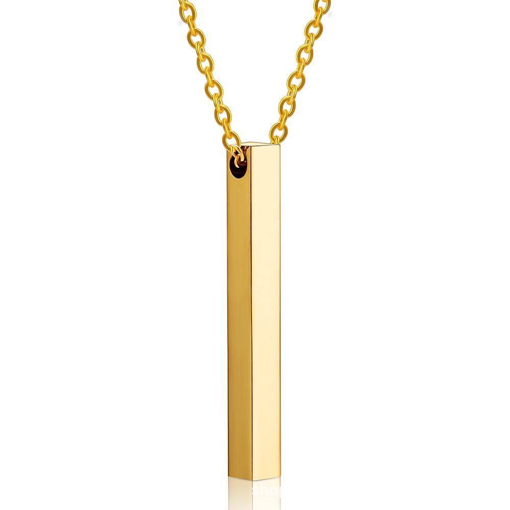 Geometric Titanium Steel Pendant Necklace - Trendy Unisex Design