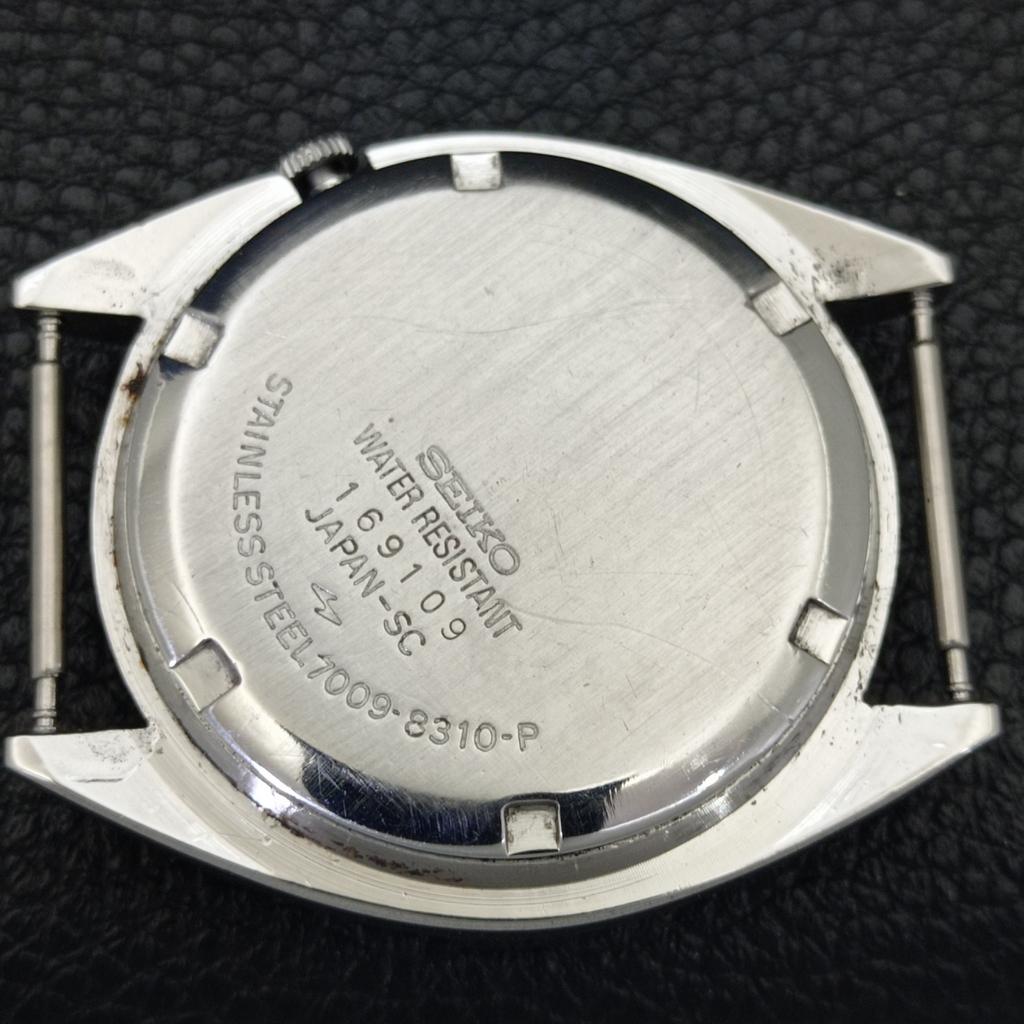 SEIKO 5 AUTOMATIC VINTAGE JAPAN 7009A MENS SILVER COLOR DIAL WATCH a701286-5 R206a-a701286