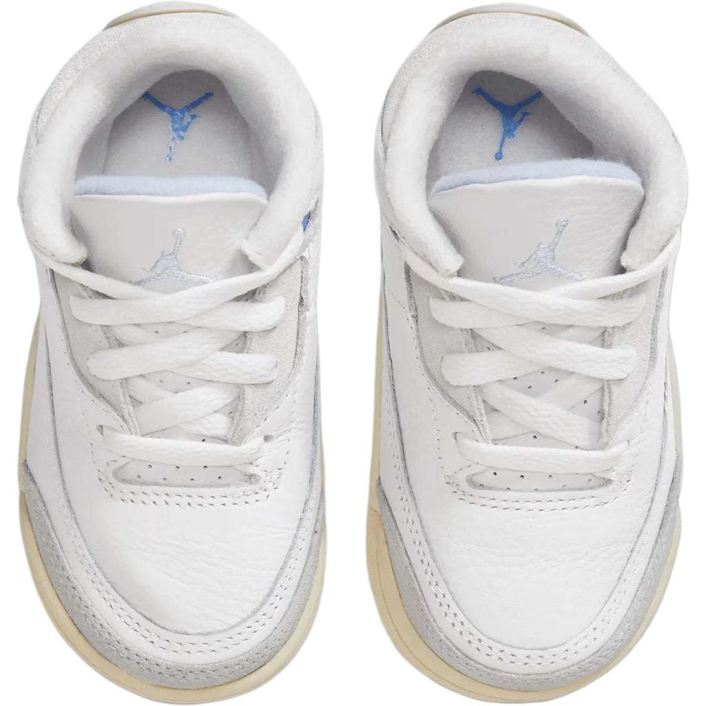 Air Jordan 3 Retro TD Lucky Shorts Babysko Hvit Summit-White Hydrogen-Blue DM0968-101