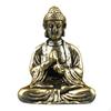 Brass Mini Buddha Statue Metal Sculpture Gift Sitting Compact Miniature Figurine Bronze Figure for