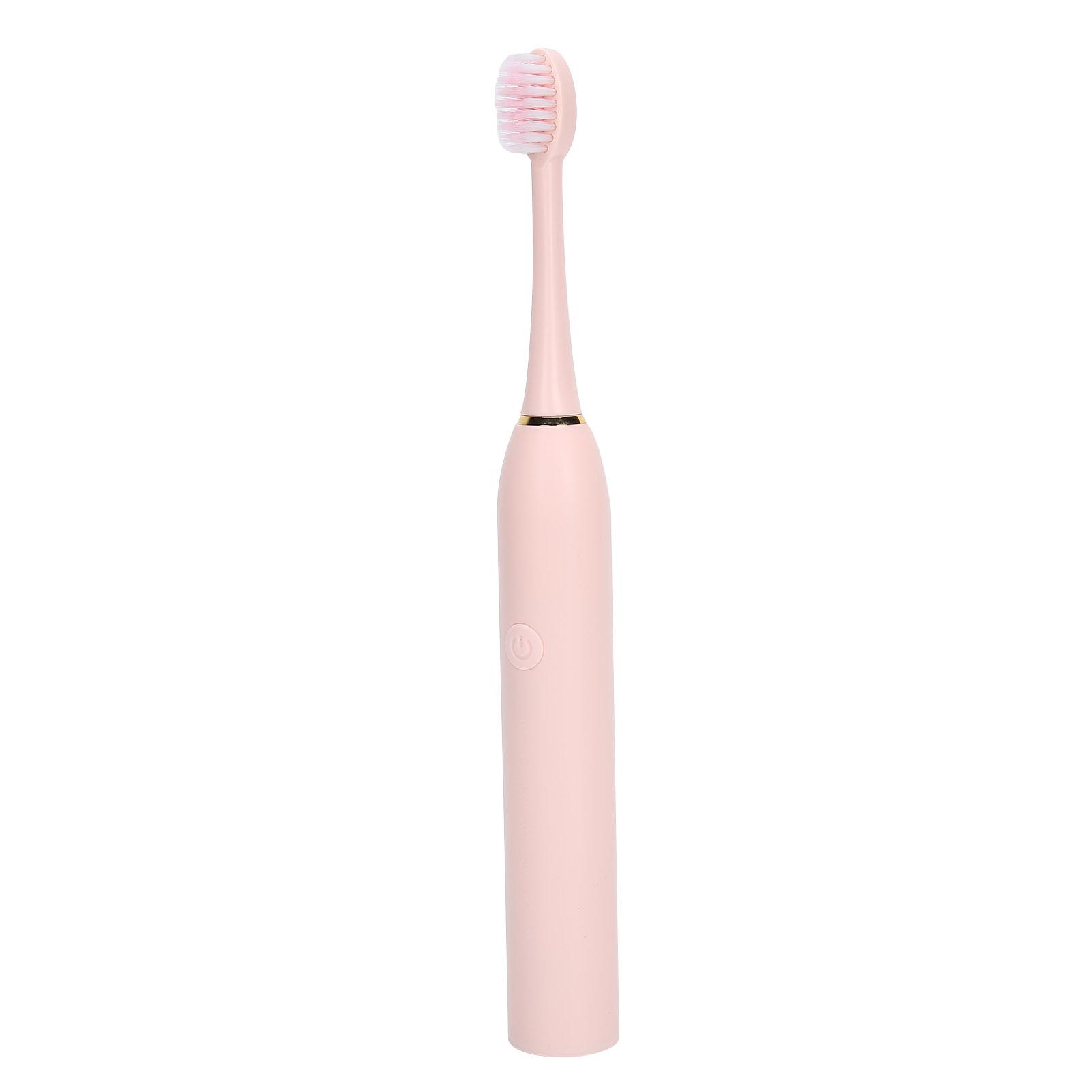 Rechargeable Electric Toothbrush Travel Portable Sonic Cleaning Toothbrush Oral Care ToolPink розовый