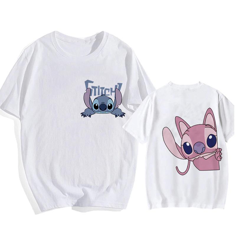 Hip Hop Shirt EU Size Unisex Disney Lilo Stitch Cartoon T Shirt Stitch Cute Unisexga Tshirt Yk Graphic Tshirt Top Tees Clothes