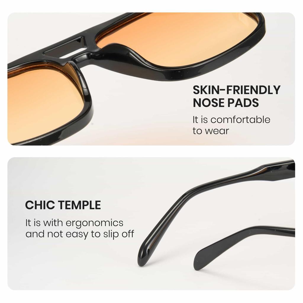 Cyxus Sunglasses for Men and Women, UV Protection, Slimming Face, Perfect for Driving, Mountain Climbing, Travel, and Sports (Pekko)