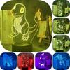 3d Characters Usb Night Light Touch Change Color Seven Colors Lamp Table