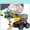 Sensory Engaging Dinosaur Truck Toy Set With Triceratops And Tyrannosaurus Figure