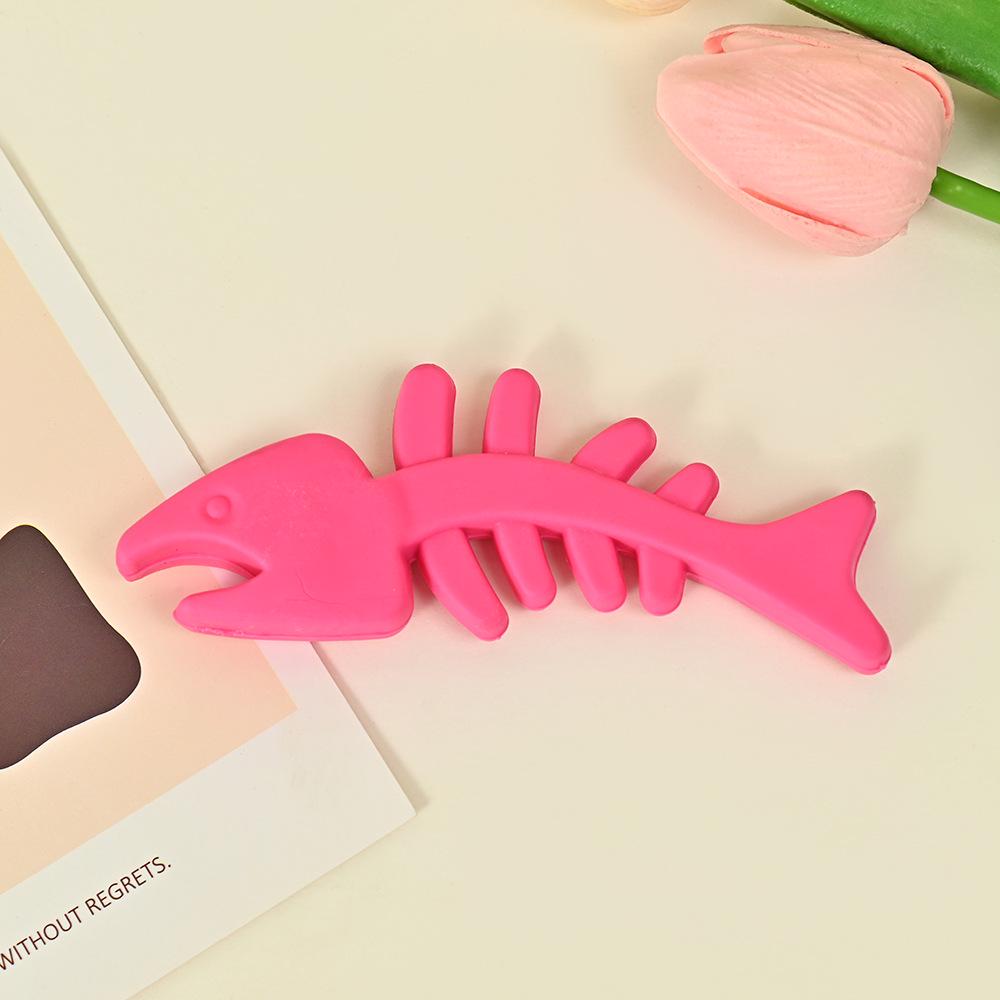 TPR Fish Bone Dog Toy: Boredom-Relief, Bite-Resistant, Molar Cleaning Pet Toy.
