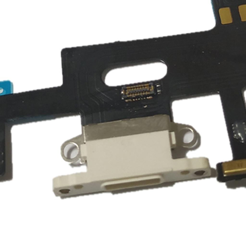1xUSB Charging Port Flex Cable w/ Mic Replacement for iphone xr White