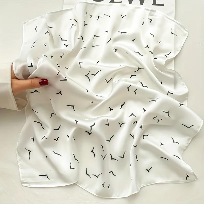 Luxury Brand 2024 Skinny Neckerchief Scarf For Women Satin Silk Ribbons Bandana Ladies Neck Tie Wrist Wrap Shawl Echarpe