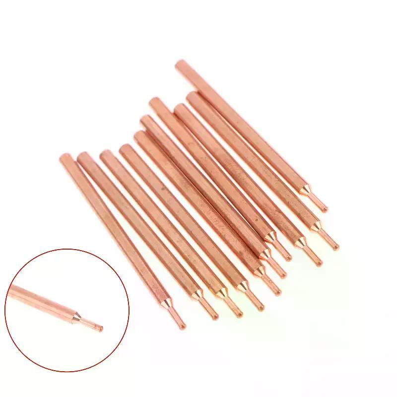 Hot! 2/5/10Pcs 3MM Purple Copper Oxide Electrode Head 18650 Power Battery Double Head Spot Welding Needle