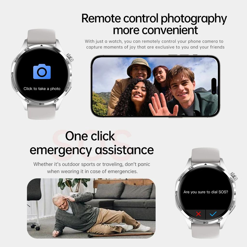 2025 New GT5 PRO Smart Watch Men Watch 5 Pro AMOLED HD Screen Bluetooth Call GPS Trajectory NFC Heart Rate Compass SmartWatches