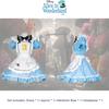 In Alice Wonderland Maid Dress Set Cosplay Costume Playing Card Pattern Fan Girl