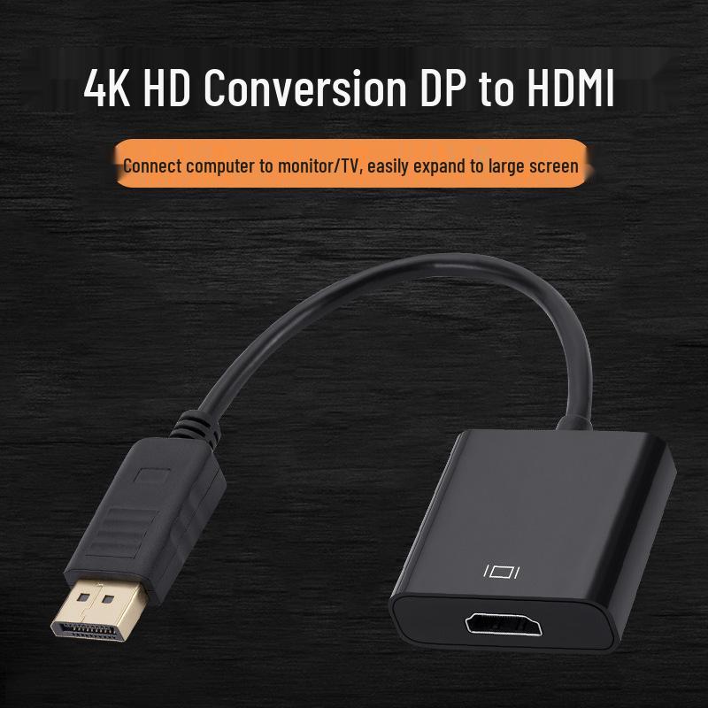 4K DisplayPort (DP) To HDMI Adapter Cable – DP To HDMI Female Interface for HD Display/Projector