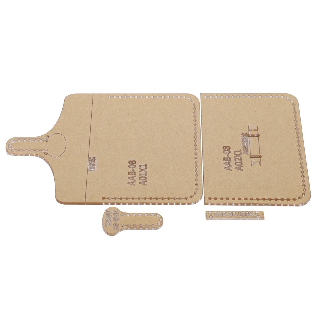 4Pcs Acrylic Template Card Bag Coin Purse DIY Leather Pattern Wallet Mold Craft Tools