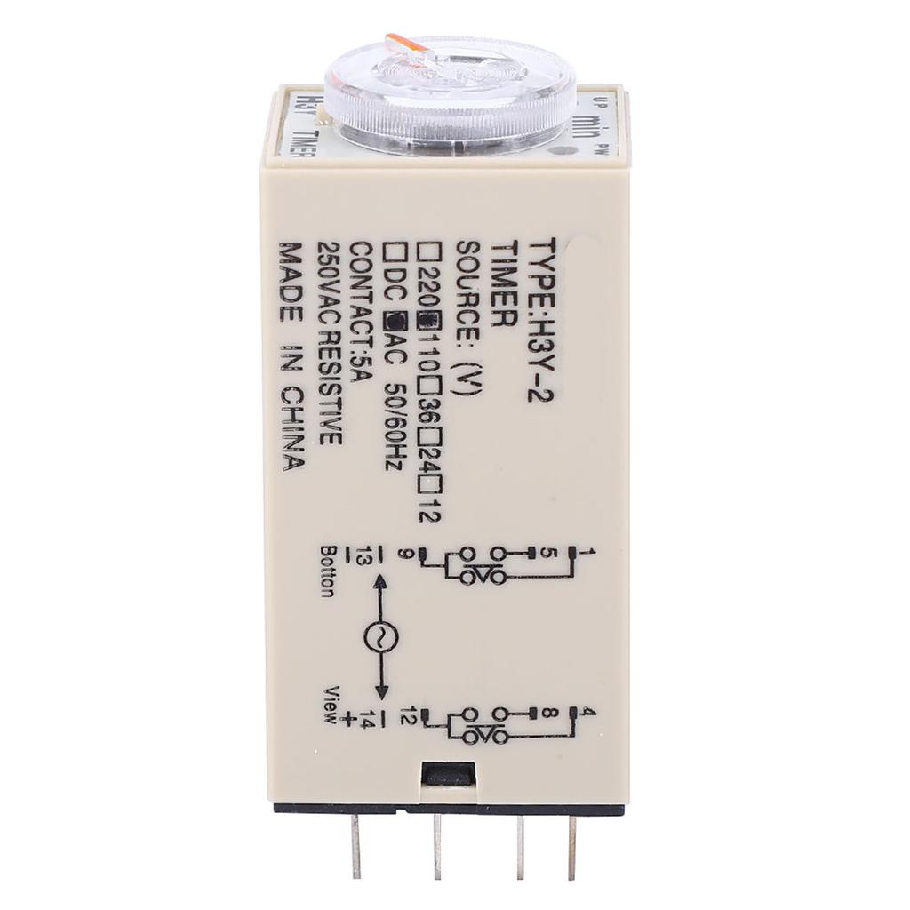 H3Y 2 Time Relay Power On Delay Timer 0 3M Minute 8 Pin 24V 110V 220V