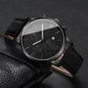 1/2PCS Men Business Watches Fashion Roma Dial Calendar Quartz Watch Leather Band Male's Wristwatches Reloj Hombre
