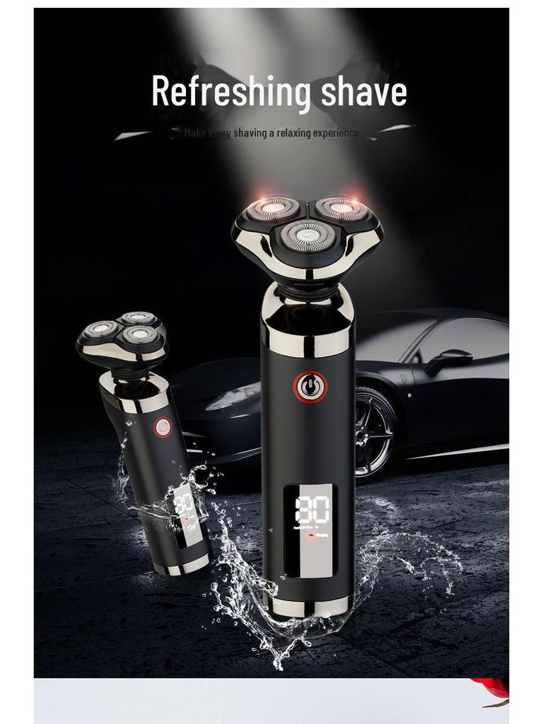 Rechargeable 3-in-1 Waterproof Electric Shaver: Beard Trimmer, Hair Clipper & Nose Trimmer Set