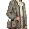 Gucci Ophidia Logo Stripe Web Canvas And Leather Saddle Bag Women Shoulder Bag 601044-96IWB-8745
