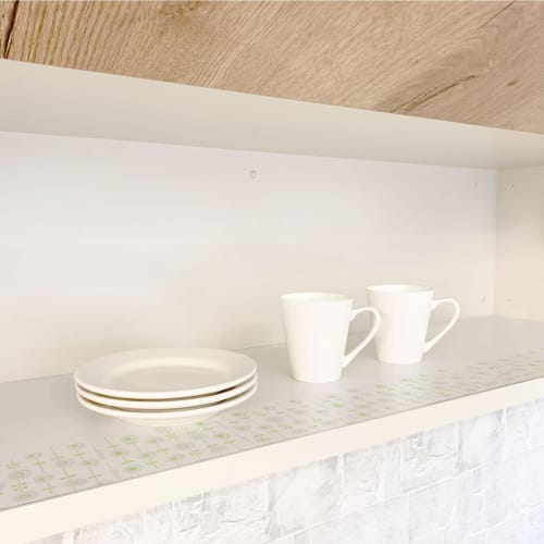 Waizu Insect Repellent Cupboard Sheet, White Flower Design, 30cm Wide x 360cm Long, Made in Japan, Deodorizing, Antibacterial, and Anti-Mold, Prevents