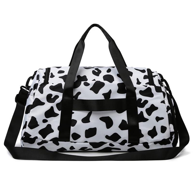 OLOMM Cow Print Sports Travel Shoulder Bag Set