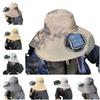 Breathable Solar Fan Hat Strong Wind Fishing Bucket Hat Summer Fan Visor Cap  Hot Weather